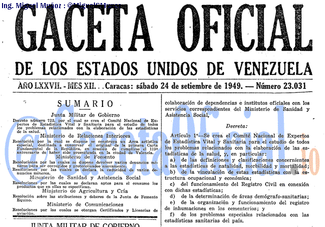 Gaceta Oficial 23031 del 24 Septiembre 1949