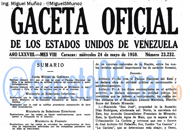 Gaceta Oficial 23232 del 24 Mayo 1950