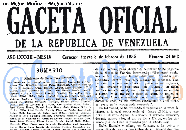 Gaceta Oficial 24662 del 3 Febrero 1955