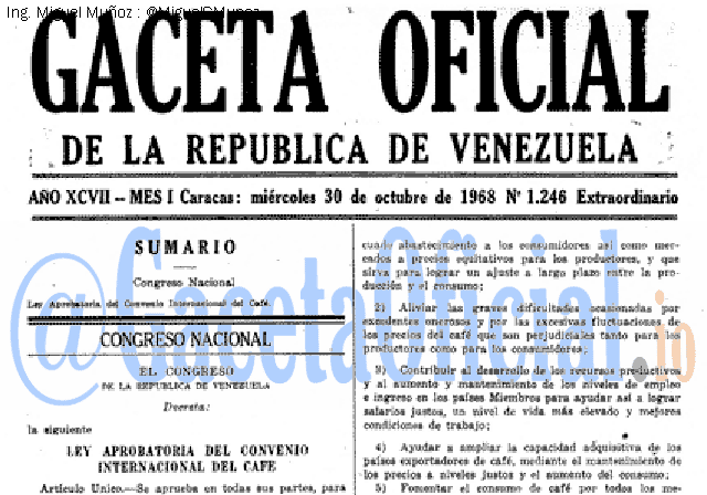 Gaceta Oficial 1246 del 30 Octubre 1968