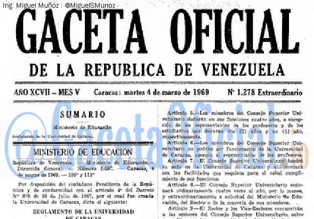 Gaceta Oficial 1278 del 4 Marzo 1969