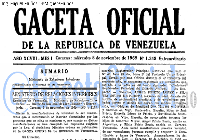 Gaceta Oficial 1348 del 5 Noviembre 1969