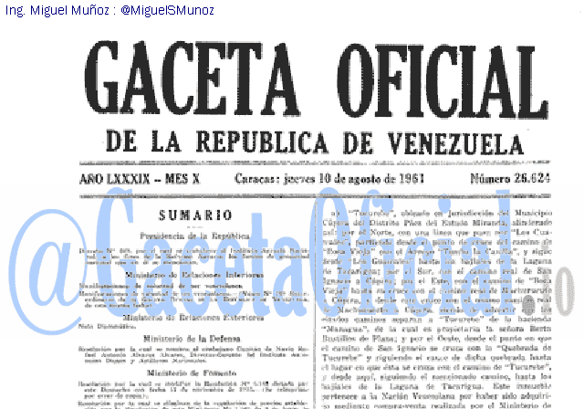 Gaceta Oficial 26624 del 10 Agosto 1961