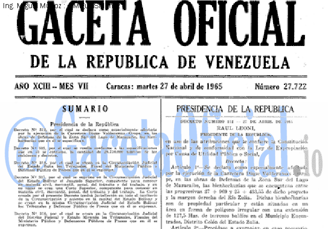 Gaceta Oficial 27722 del 27 Abril 1965