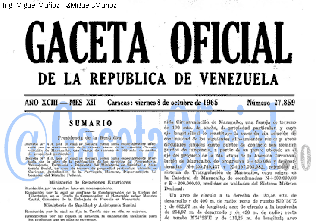 Gaceta Oficial 27859 del 8 Octubre 1965
