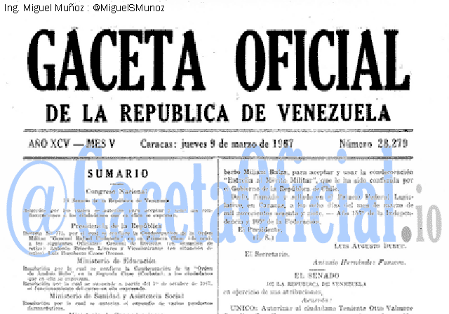 Gaceta Oficial 28279 del 9 Marzo 1967
