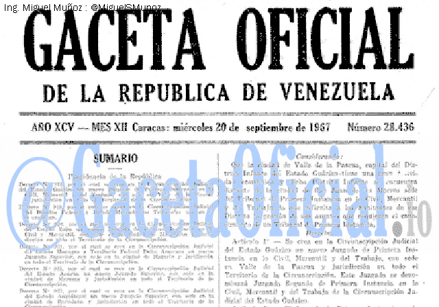Gaceta Oficial 28436 del 20 Septiembre 1967