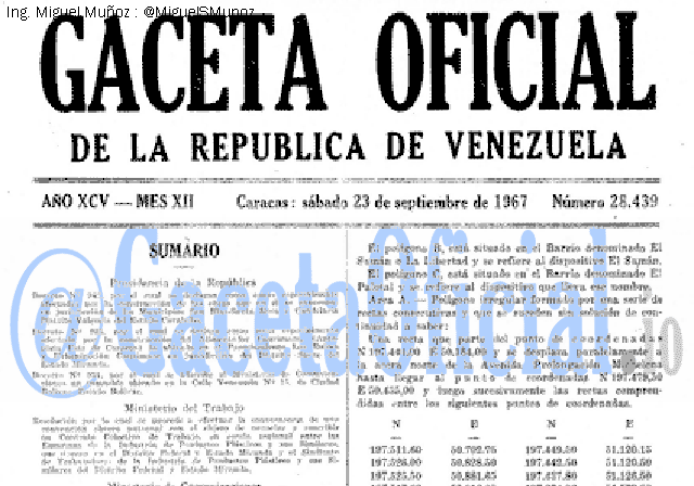 Gaceta Oficial 28439 del 23 Septiembre 1967