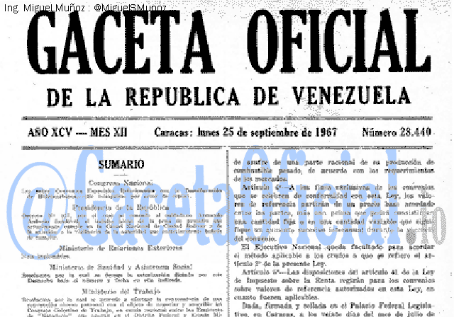 Gaceta Oficial 28440 del 25 Septiembre 1967