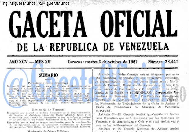 Gaceta Oficial 28447 del 3 Octubre 1967
