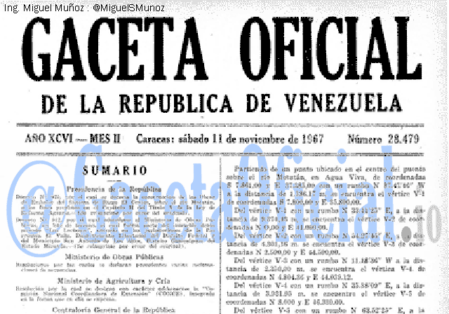 Gaceta Oficial 28479 del 11 Noviembre 1967