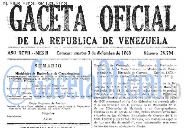 Gaceta Oficial 28794 del 3 Diciembre 1968