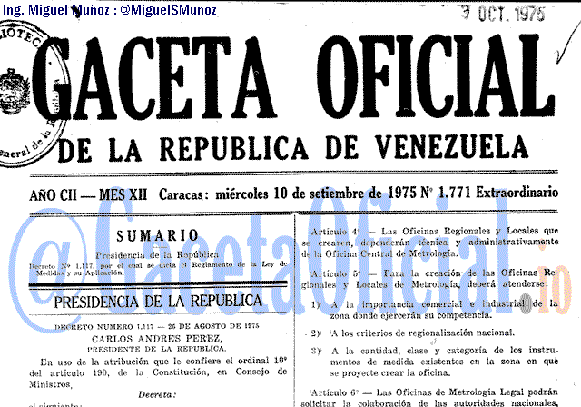 Gaceta Oficial 1771 del 10 Septiembre 1975