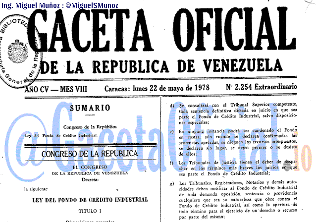Gaceta Oficial 2254 del 22 Mayo 1978