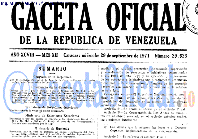 Gaceta Oficial 29623 del 29 Septiembre 1971