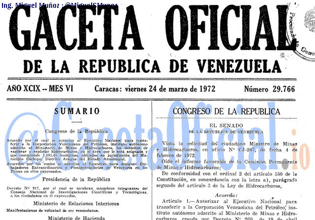 Gaceta Oficial 29766 del 24 Marzo 1972