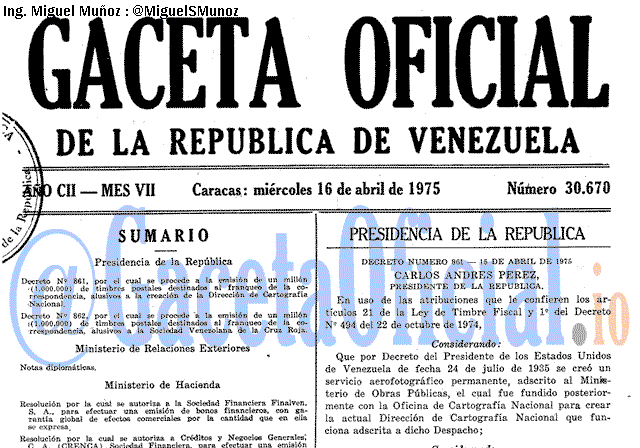 Gaceta Oficial 30670 del 16 Abril 1975