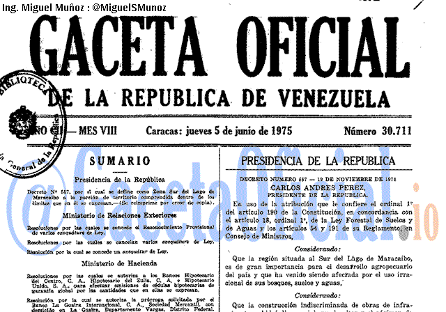 Gaceta Oficial 30711 del 5 Junio 1975