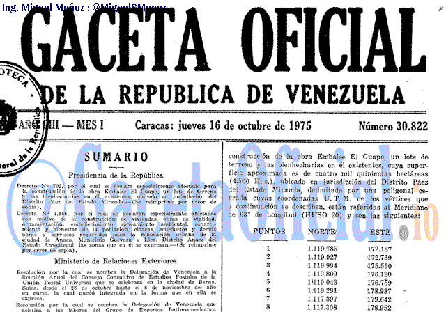 Gaceta Oficial 30822 del 16 Octubre 1975
