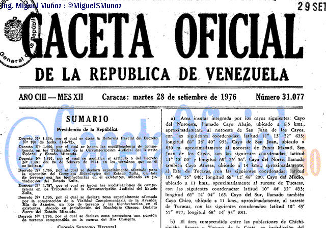 Gaceta Oficial 31077 del 28 Septiembre 1976
