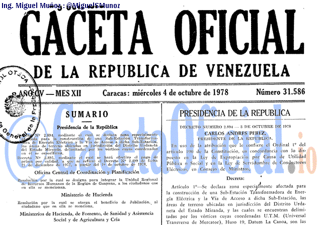 Gaceta Oficial 31586 del 4 Octubre 1978