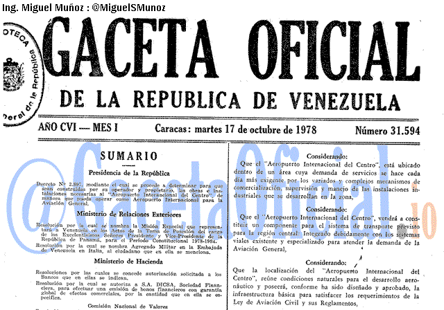 Gaceta Oficial 31594 del 17 Octubre 1978