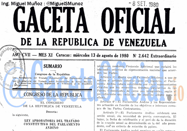 Gaceta Oficial 2642 del 13 Agosto 1980