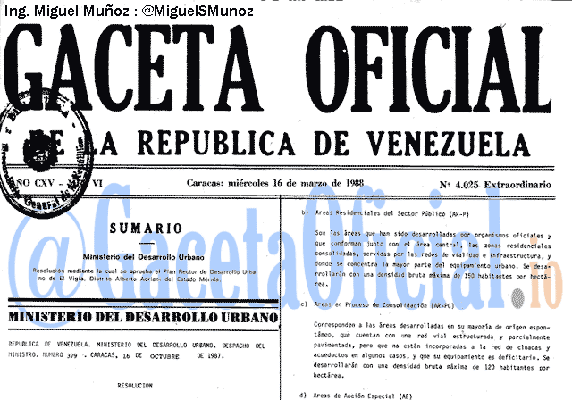 Gaceta Oficial 4025 del 16 Marzo 1988