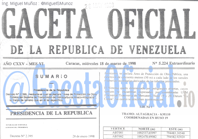 Gaceta Oficial 5224 del 18 Marzo 1998