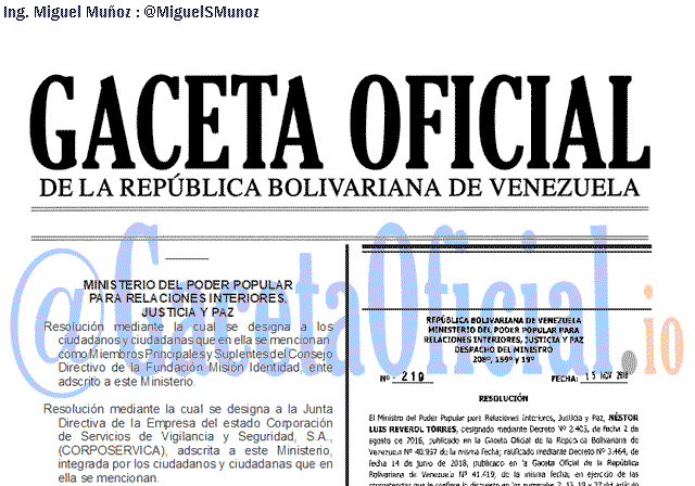 Gaceta Oficial 41569 del 22 Enero 2019 Gaceta Oficial 41569 del 22 Enero 2019