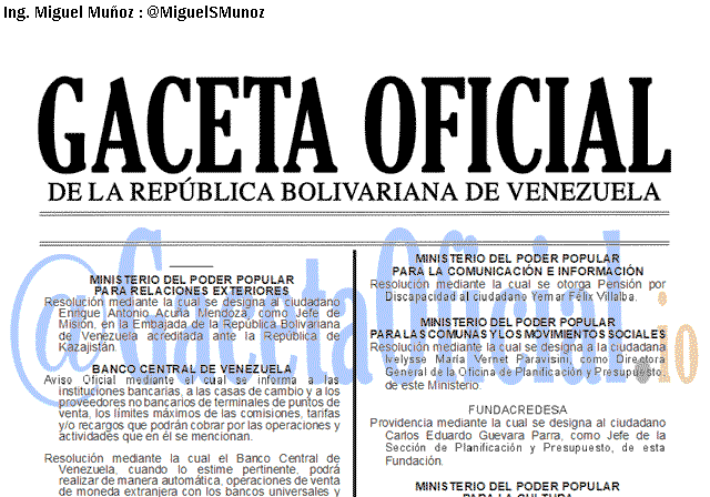 Gaceta Oficial 41573 del 28 Enero 2019 Gaceta Oficial 41573 del 28 Enero 2019