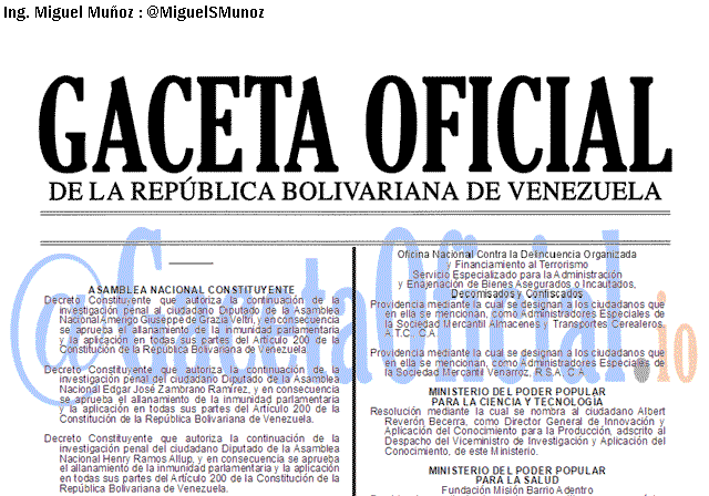 Gaceta Oficial 41627 del 7 Mayo 2019 Gaceta Oficial 41627 del 7 Mayo 2019