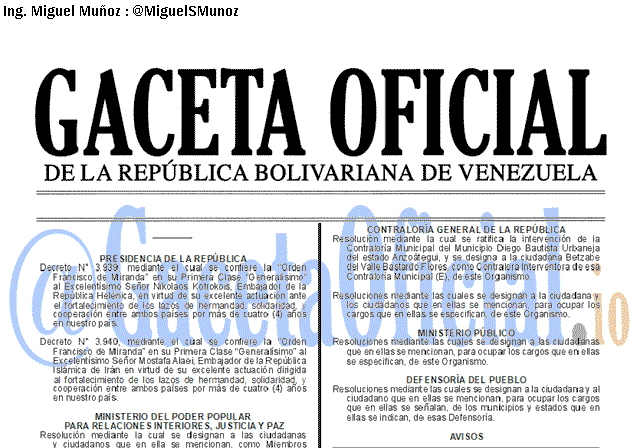 Gaceta Oficial 41687 del 5 agosto 2019 Gaceta Oficial 41687 del 5 agosto 2019