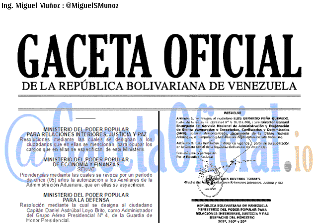 Gaceta Oficial 41689 del 7 agosto 2019 Gaceta Oficial 41689 del 7 agosto 2019