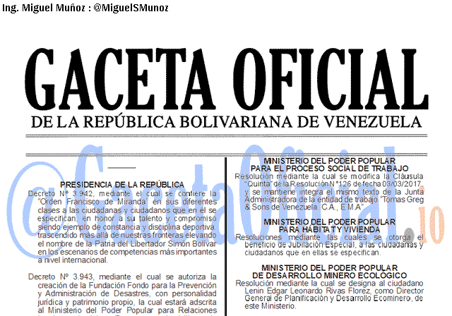 Gaceta Oficial 41690 del 8 agosto 2019