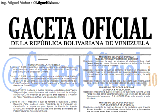 Gaceta Oficial 41703 del 27 agosto 2019