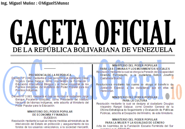 Gaceta Oficial 41714 del 11 septiembre 2019