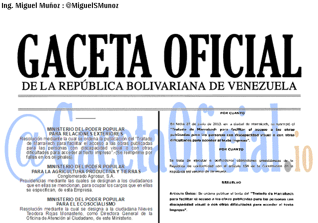 Gaceta Oficial 41725 del 26 septiembre 2019