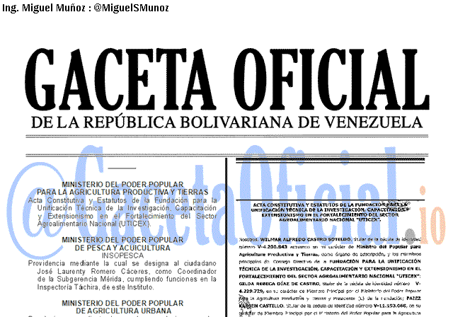 Gaceta Oficial 41730 del 3 octubre 2019