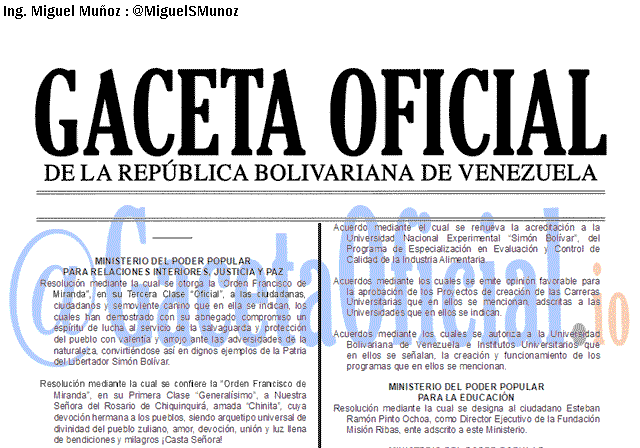 Gaceta Oficial 41759 del 13 Noviembre 2019 Gaceta Oficial 41759 del 13 noviembre 2019