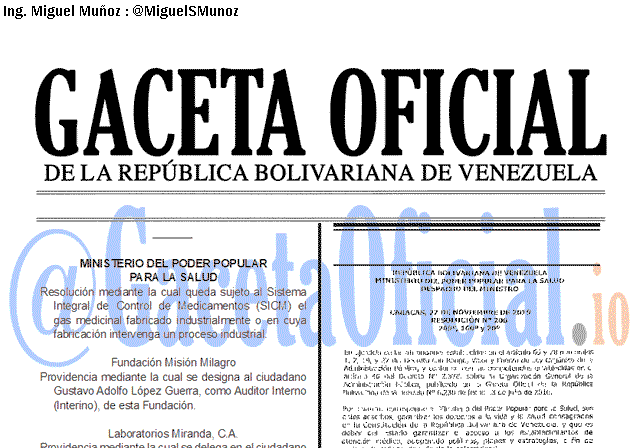Gaceta Oficial 41777 del 9 Diciembre 2019 Gaceta Oficial 41777 del 9 Diciembre 2019