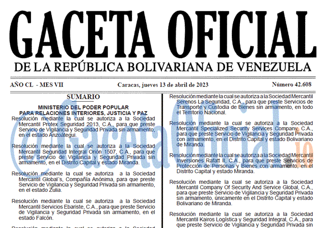 Venezuela Gaceta Oficial 42608 del 13 abril 2023 Gaceta Oficial, Gaceta 42608, Gaceta #42608, Gaceta Oficial Venezuela #42608