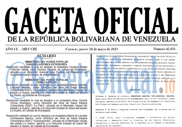 Gaceta Oficial, Gaceta 42631, Gaceta 42631 HD, Gaceta #42631, Gaceta Oficial Venezuela #42631