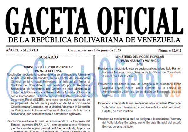 Venezuela Gaceta Oficial 42642 del 2 junio 2023 Gaceta Oficial, Gaceta 42642, Gaceta 42642 HD, Gaceta #42642, Gaceta Oficial Venezuela #42642