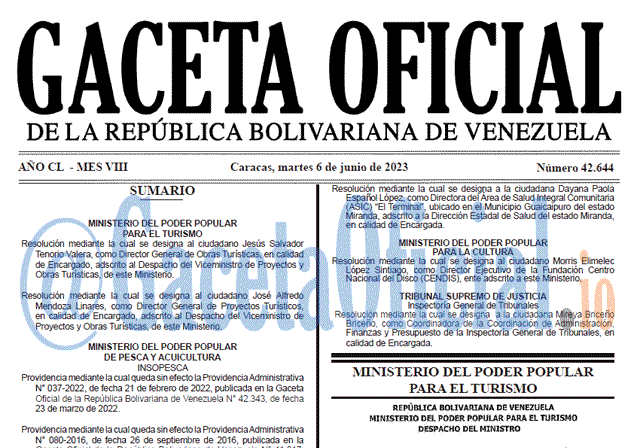 Gaceta Oficial, Gaceta 42644, Gaceta 42644 HD, Gaceta #42644, Gaceta Oficial Venezuela #42644