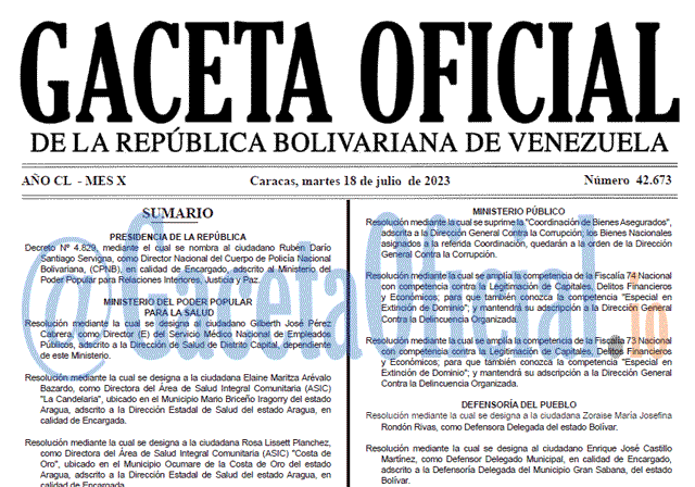 Gaceta Oficial, Gaceta 42673, Gaceta 42673 HD, Gaceta #42673, Gaceta Oficial Venezuela #42673