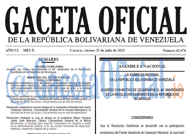 Venezuela Gaceta Oficial 42676 del 21 julio 2023 Gaceta Oficial, Gaceta 42676, Gaceta 42676 HD, Gaceta #42676, Gaceta Oficial Venezuela #42676