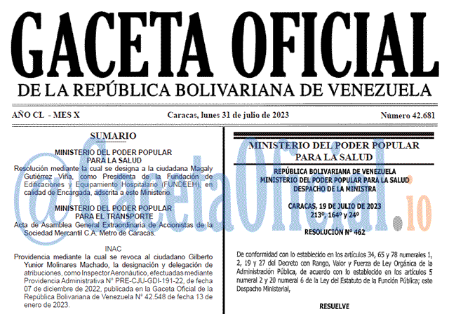 Venezuela Gaceta Oficial 42681 del 31 julio 2023 Gaceta Oficial, Gaceta 42681, Gaceta 42681 HD, Gaceta #42681, Gaceta Oficial Venezuela #42681