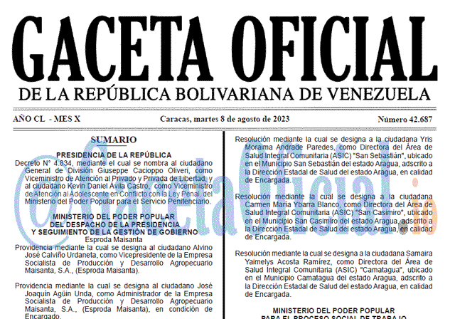 Gaceta Oficial, Gaceta 42687, Gaceta 42687 HD, Gaceta #42687, Gaceta Oficial Venezuela #42687