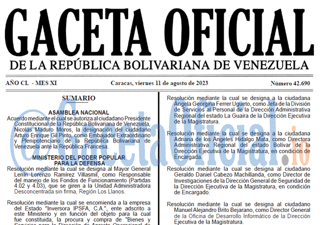 Gaceta Oficial, Gaceta 42690, Gaceta 42690 HD, Gaceta #42690, Gaceta Oficial Venezuela #42690